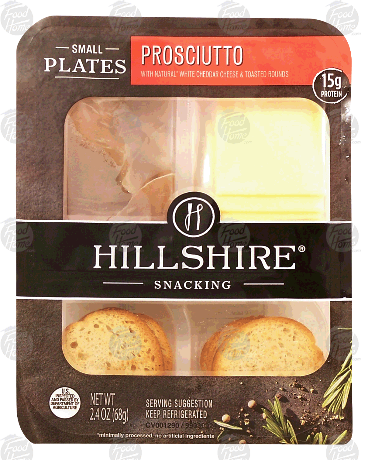 Hillshire Snacking Small Plates; prosciutto, white cheddar cheese and crackers Full-Size Picture